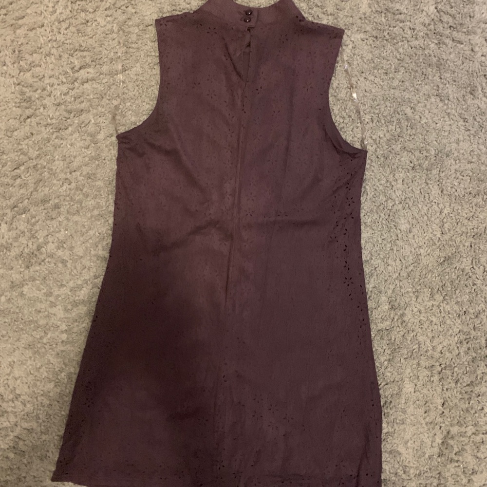 Purple velvet dress